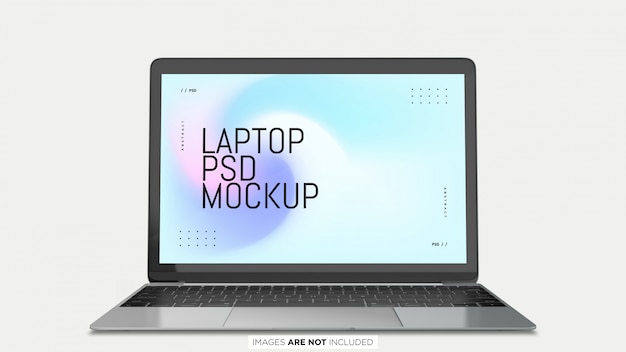 Macbook pro vooraanzicht psd mockup