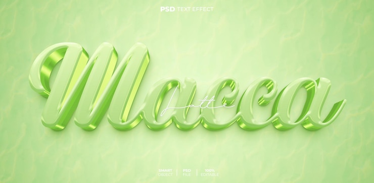 PSD macca 3d editable text effect