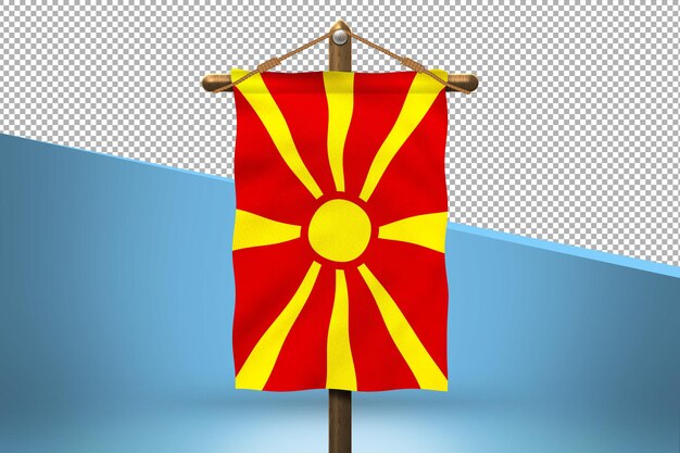 PSD macedonië hang vlag ontwerp achtergrond