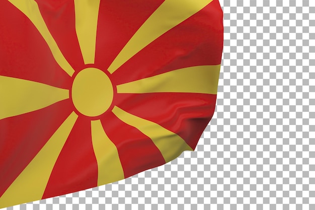 PSD macedonië vlag geïsoleerd. wapperende banner. nationale vlag van macedonië