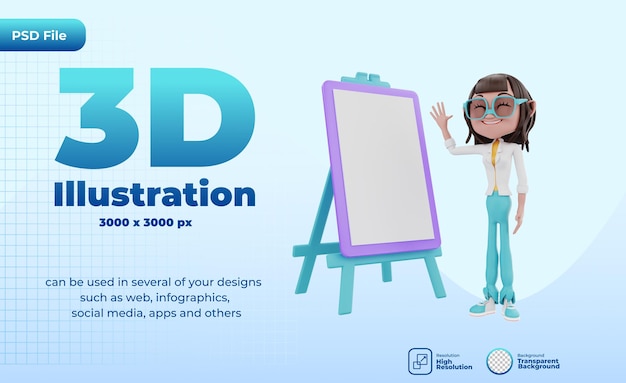 Machanie 3d Z Tablicą Prezentacyjną