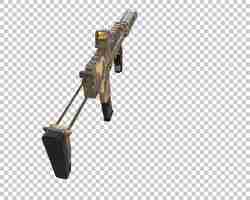 PSD machine gun isolated on background 3d rendering illustration