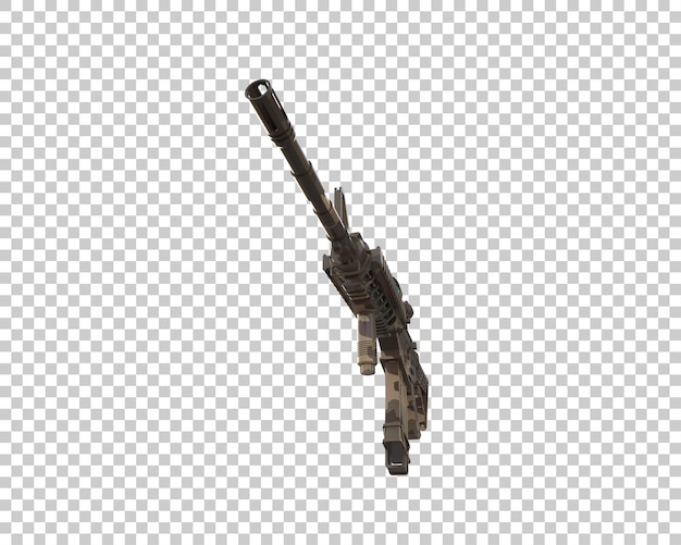 Machine gun isolated on background 3d rendering illustration