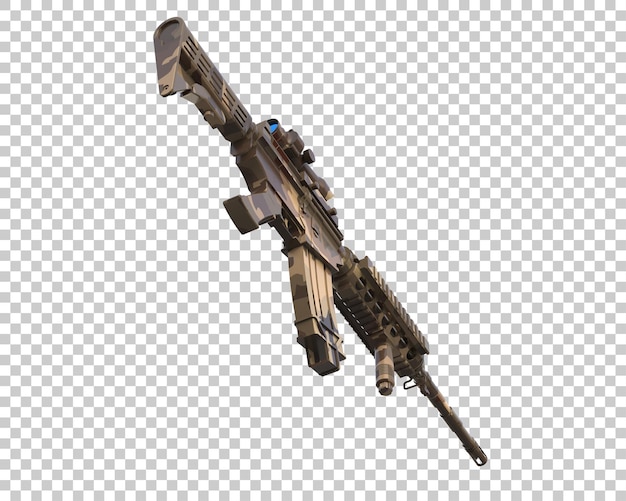 PSD machine gun isolated on background 3d rendering illustration