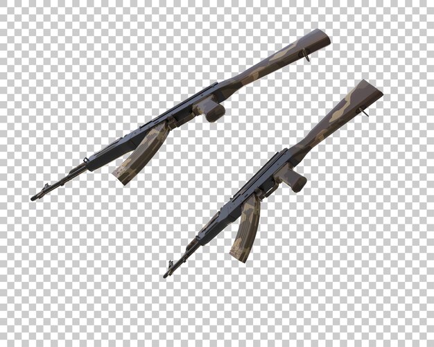 PSD machine gun isolated on background 3d rendering illustration