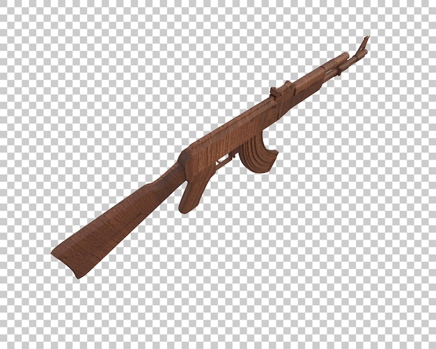 PSD machine gun isolated on background 3d rendering illustration