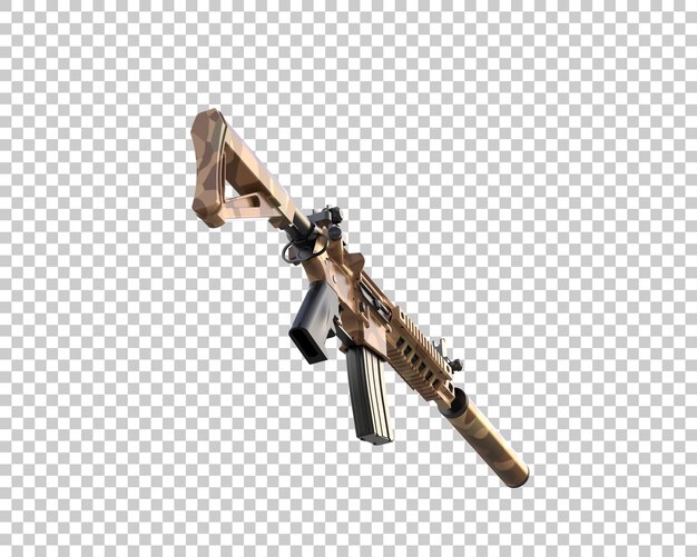 machine gun isolated on background 3d rendering illustration