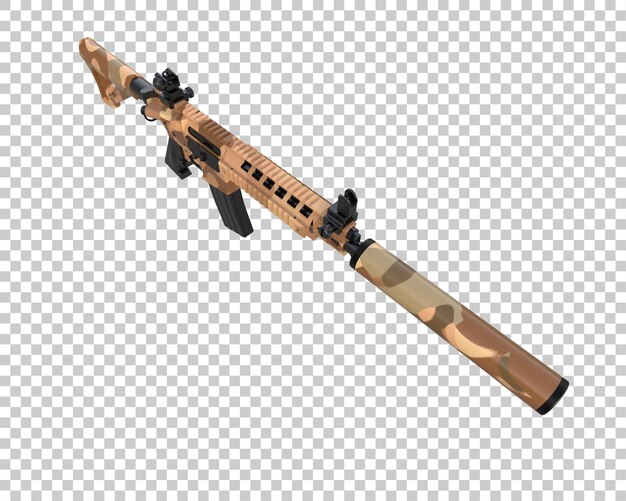 Machine gun isolated on background 3d rendering illustration