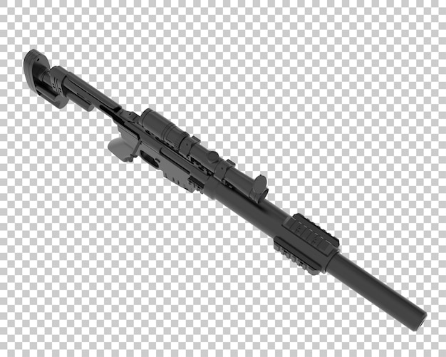 machine gun isolated on transparent background 3d rendering illustration