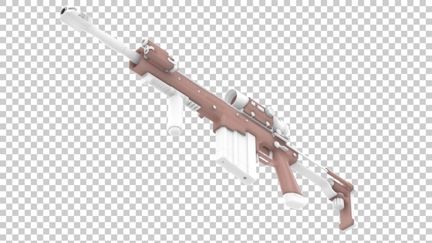 PSD machine gun isolated on transparent background 3d rendering illustration