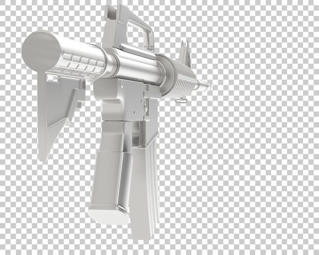 透明な背景の機関銃3dレンダリングイラスト