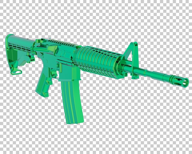 Machine gun on transparent background 3d rendering illustration