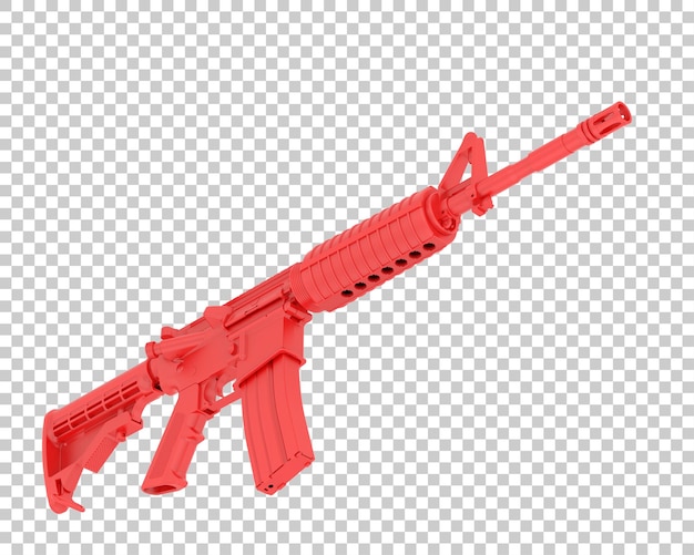 Machine gun on transparent background 3d rendering illustration