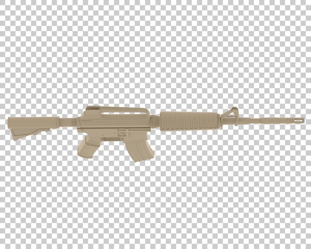 Machine gun on transparent background 3d rendering illustration