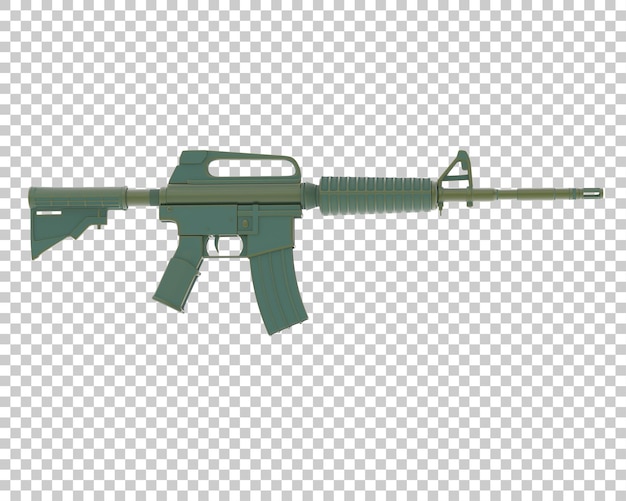 Machine gun on transparent background 3d rendering illustration