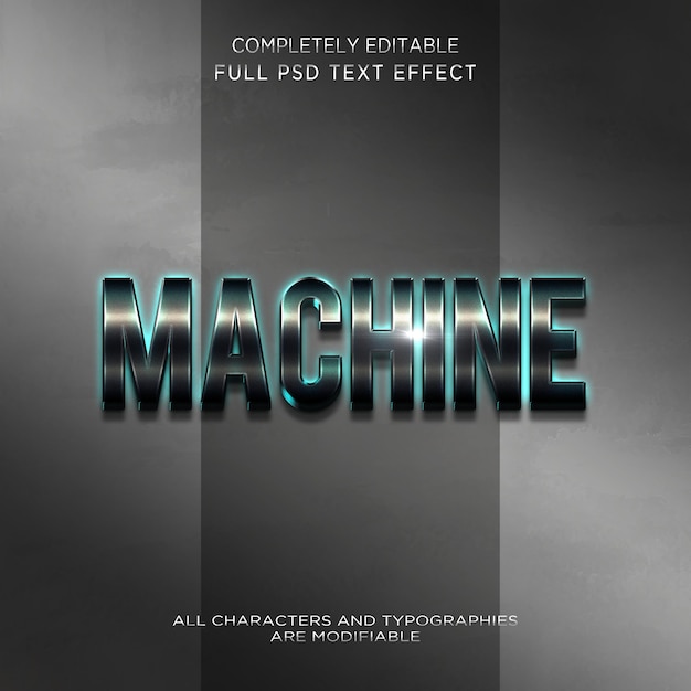 PSD machine text effect