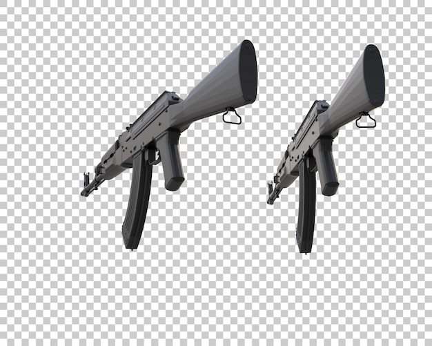 Machinegeweer geïsoleerd op achtergrond 3D-rendering illustratie