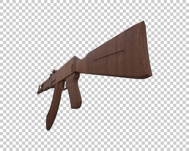 Machinegeweer geïsoleerd op achtergrond 3D-rendering illustratie