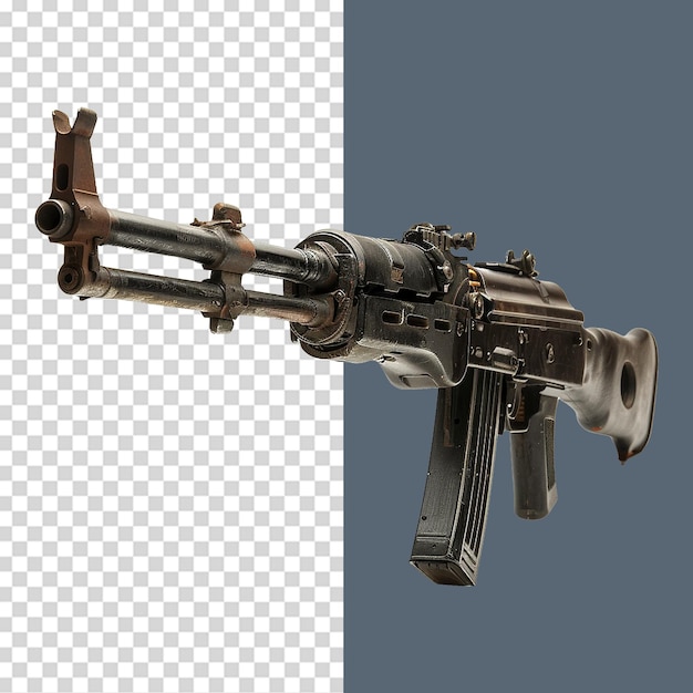 Machinegun Rear isolated on transparent background