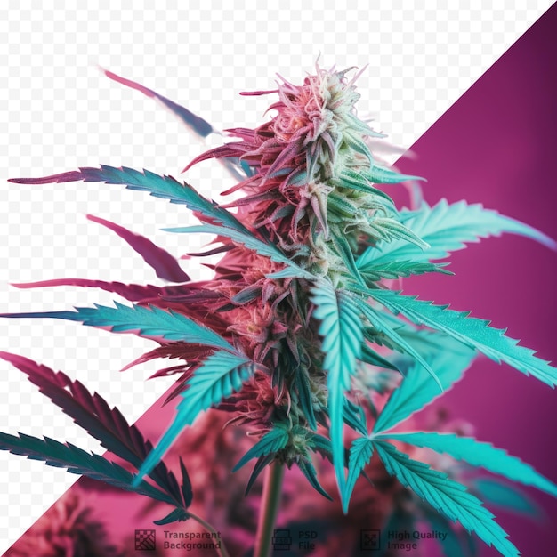 PSD macro shot of cannabis captured up close