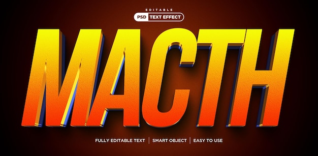 Macth editable psd text effect illustrations