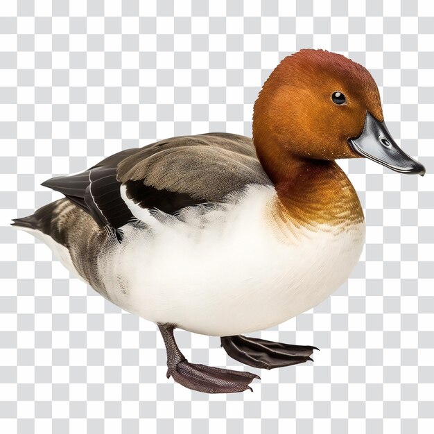 PSD madagascar pochard duck isolated generative ai art