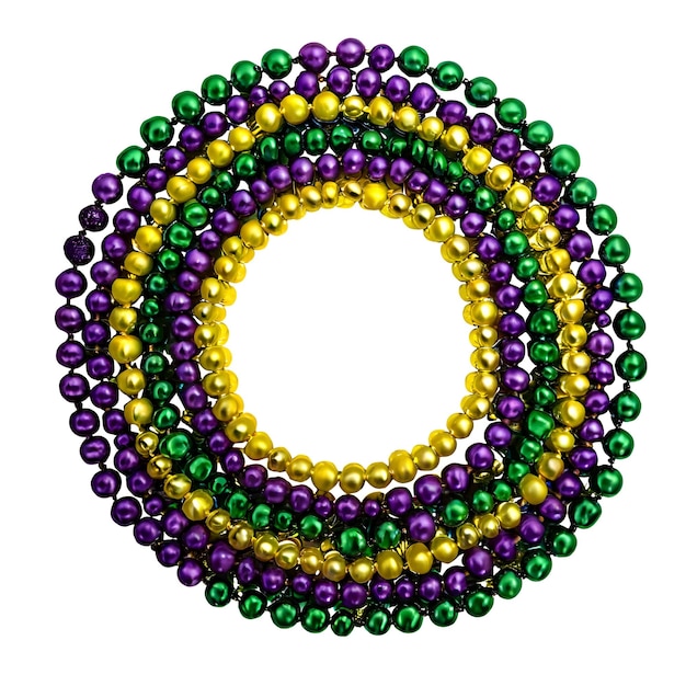 PSD madi gras colorful beads