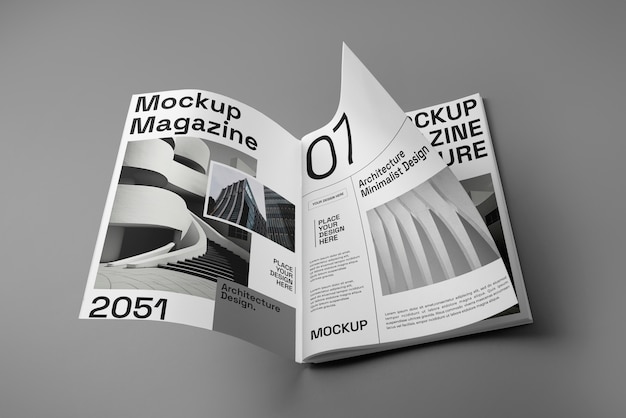 PSD magazin mockup ontwerp