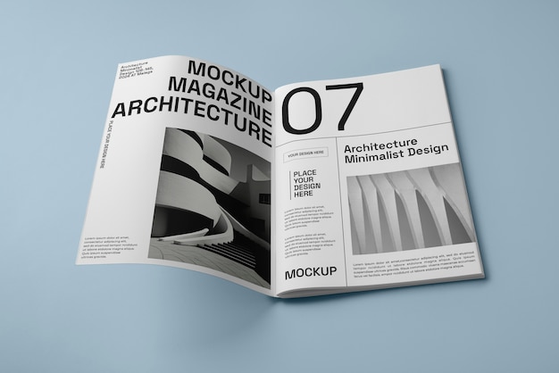 PSD magazin mockup ontwerp