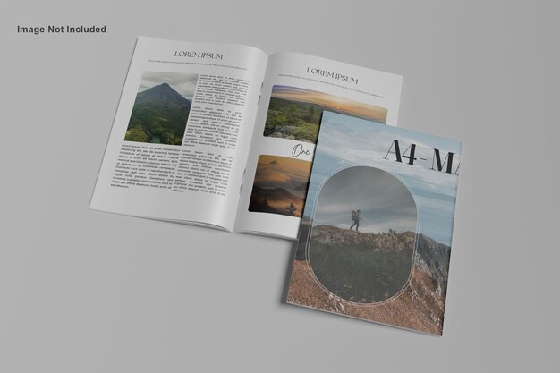 PSD magazine a4 mockup