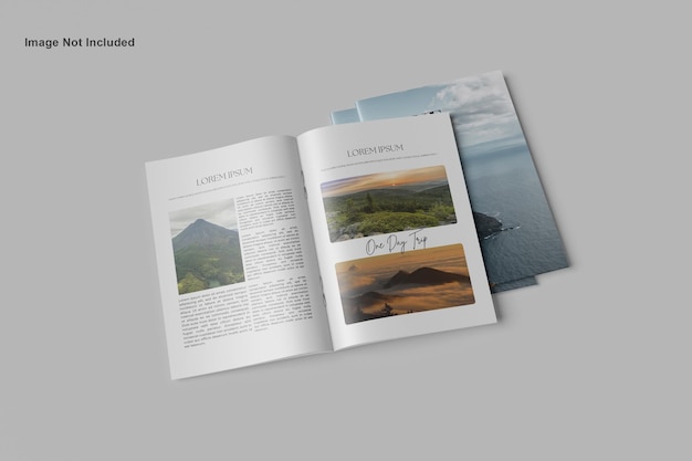 PSD magazine a4 mockup