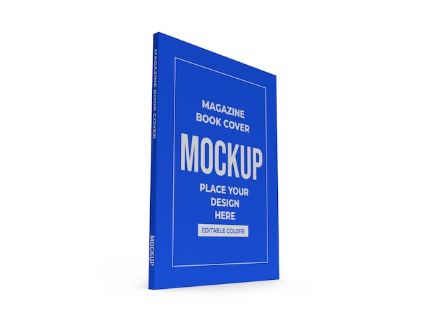 Magazine book cover 3d mockup template isolated