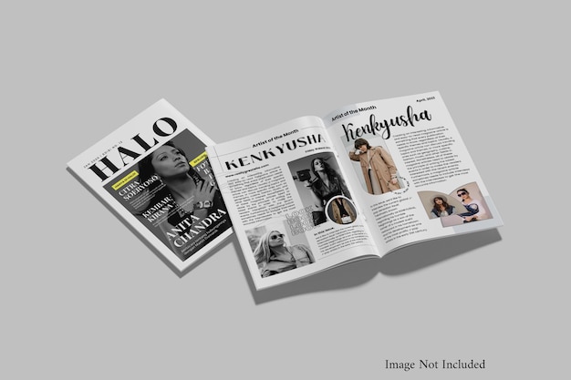 Magazine brochure mockup