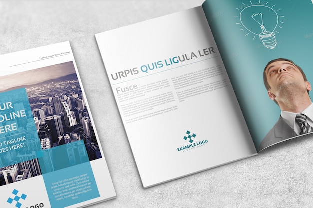 Magazine or brochure mockup