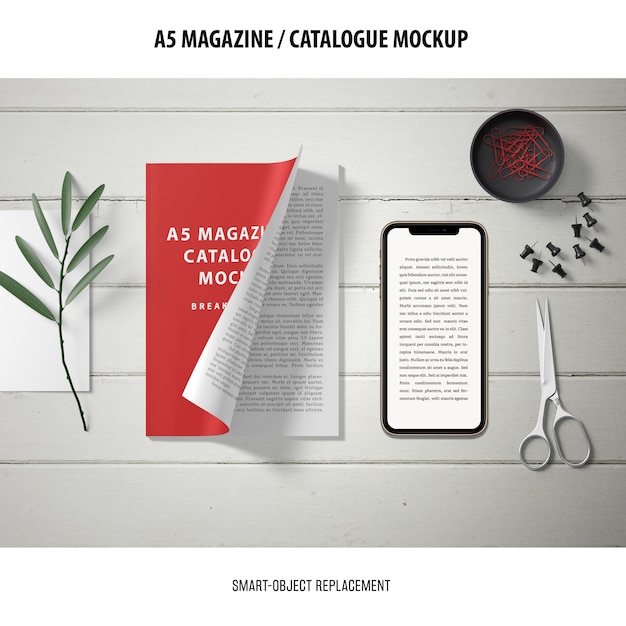 magazine catalogue mockup