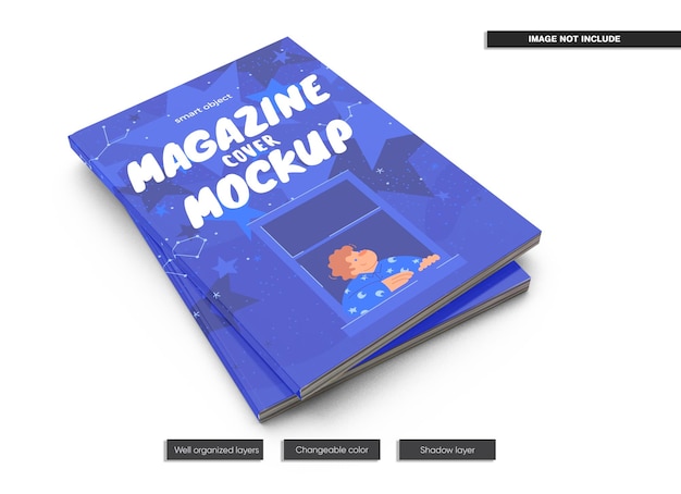 Magazine cover mockup design geïsoleerd