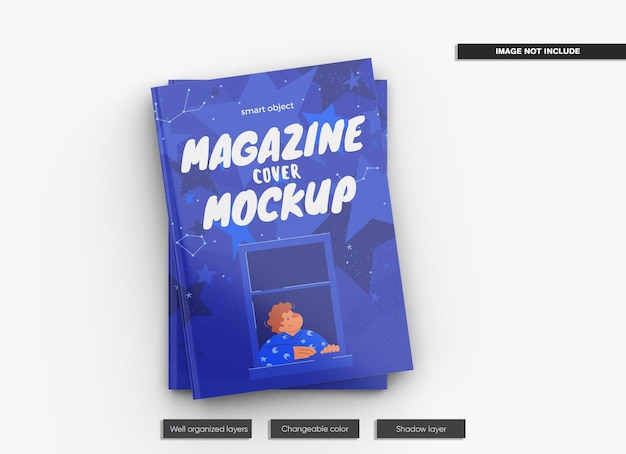 Magazine cover mockup design geïsoleerd