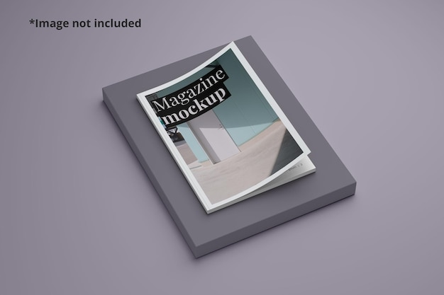 Magazine cover mockup perspectief