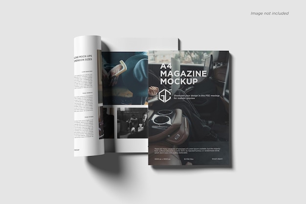 PSD magazine and cover mockups