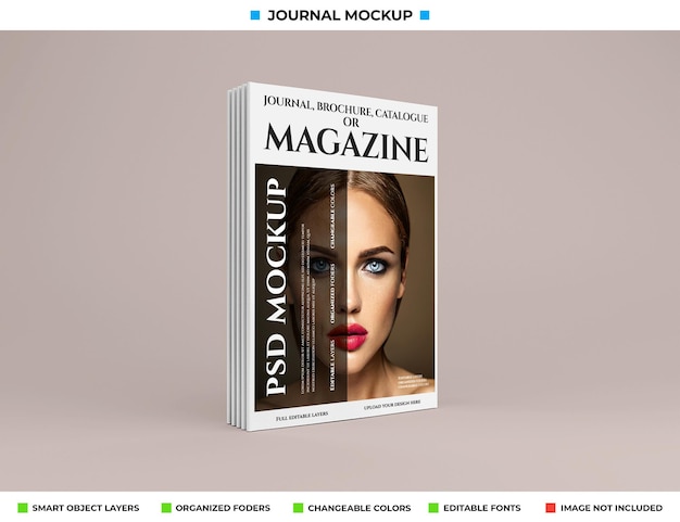 PSD magazine, journal or catalogue mockup design