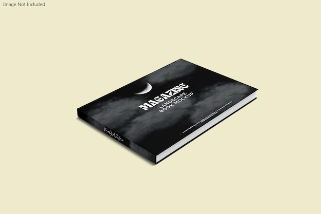 PSD magazine landscape book mockup