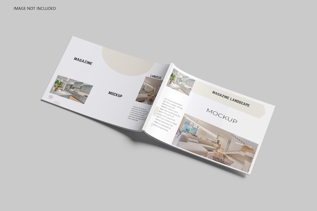 Magazine landscape mockup