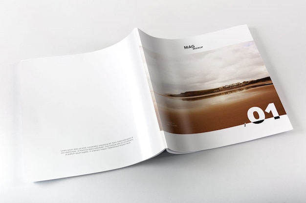 PSD magazine mock up di progettazione