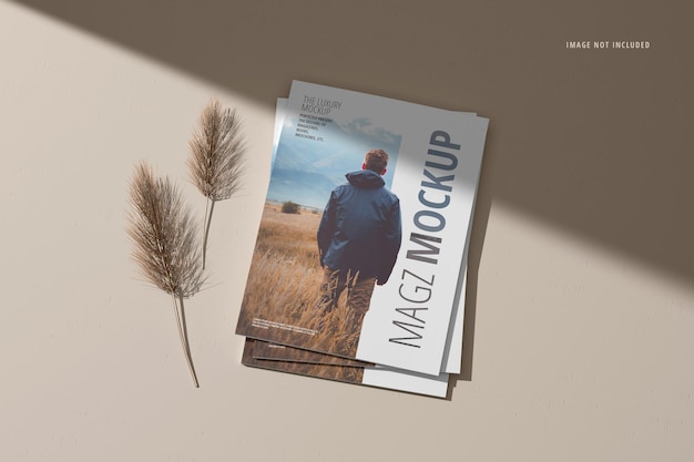 Мокап журнала и обложка каталога макет premium psd