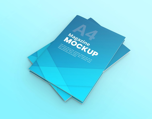 PSD magazine mockup and catalog mockup cover page