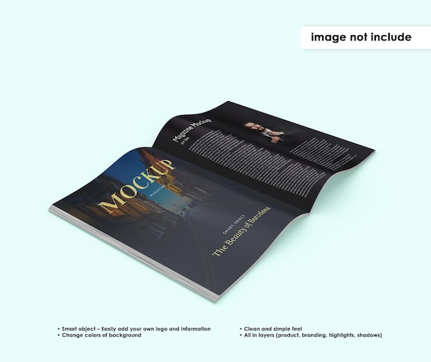 Magazine mockup design geïsoleerd