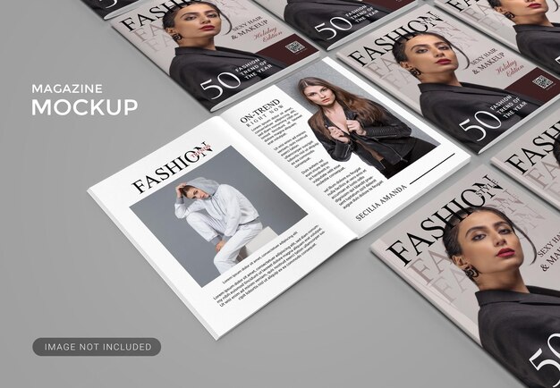 PSD design del mockup della rivista