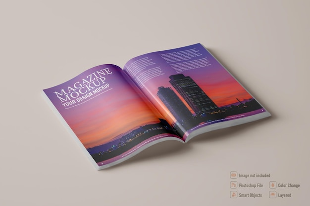 Magazine mockup geïsoleerd