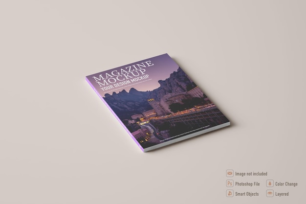 Magazine mockup isolated