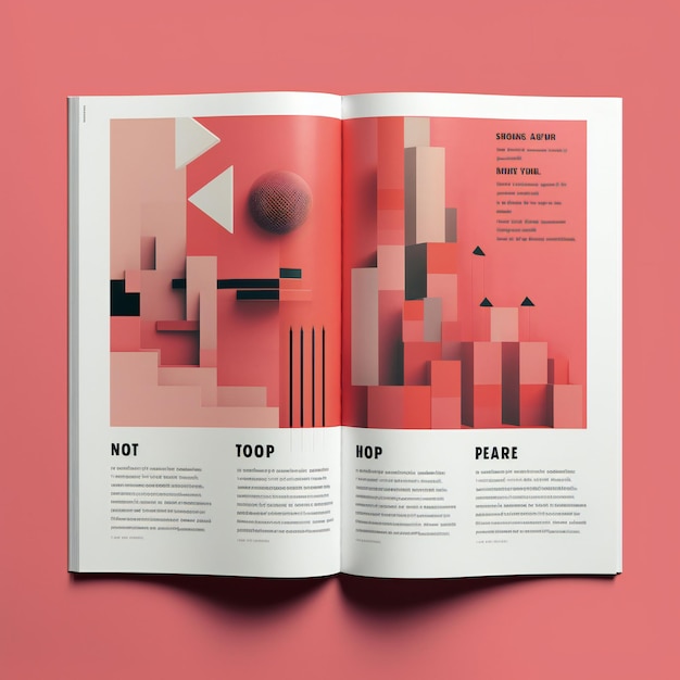 PSD a magazine mockup layout with dynamic typography and engaging